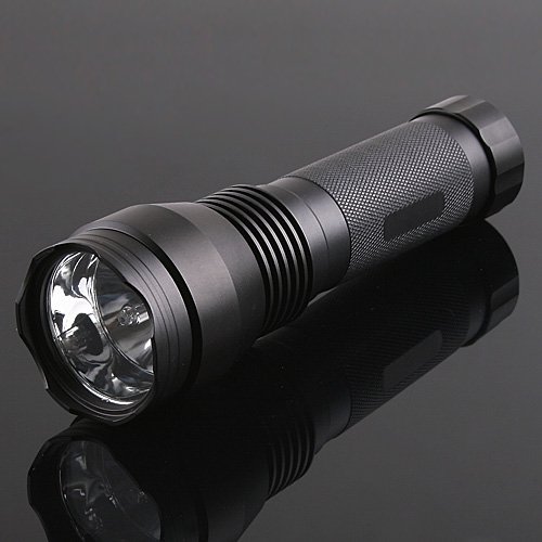 35W Ultra-Bright HID Xenon Waterproof Flashlight Torch-Black