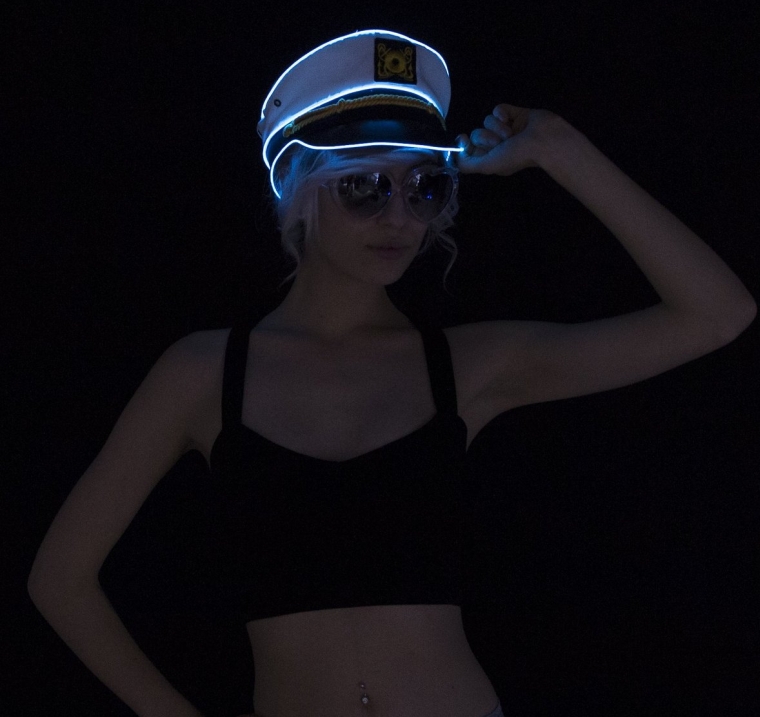 Light Up Navy Sailor Hat