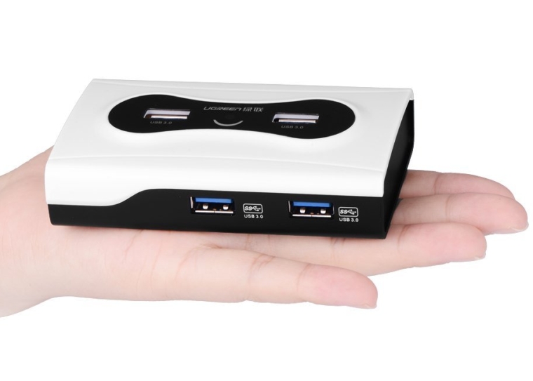 Super Speed USB3.0 HUB 7 Ports with 5V3A Power Adapter Compatible