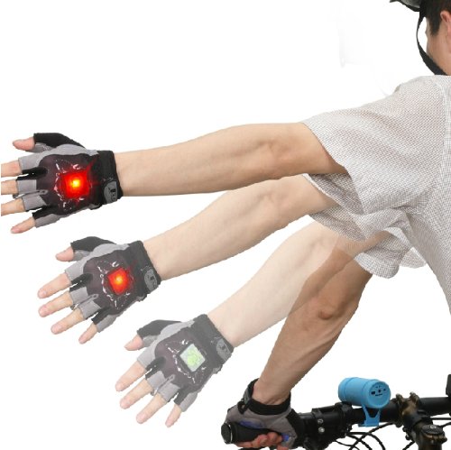 Bicycle Cycling Gloves with Led Signal Light