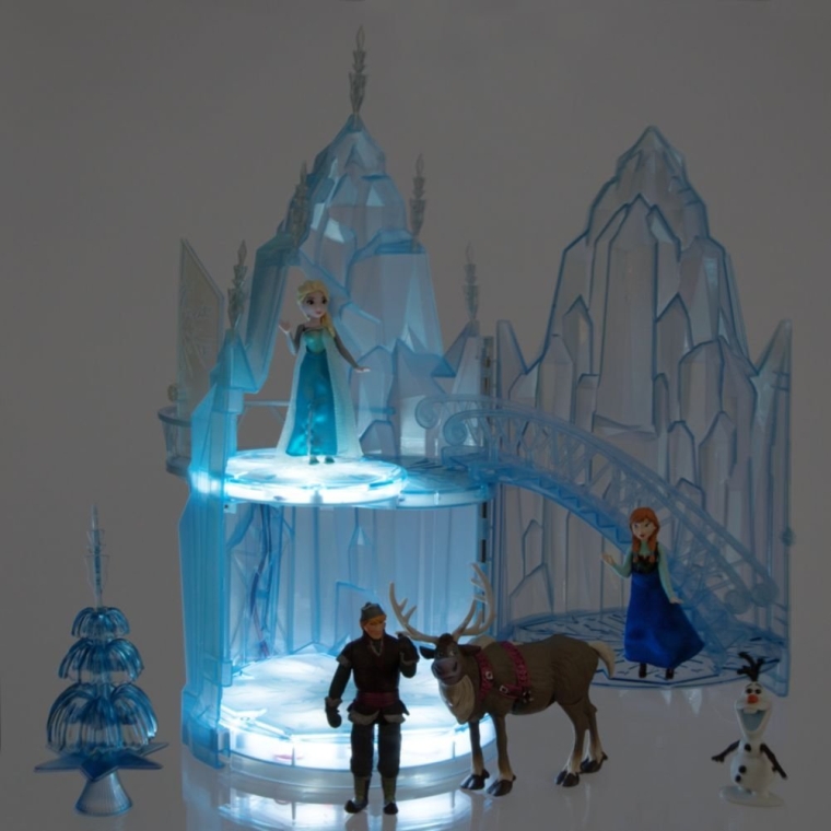 Disney Frozen Elsa Musical Ice Castle Playset Olaf Sven Anna Kristoff Figures