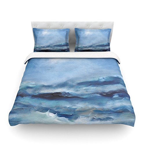 Rough Sea Ocean Blue King Cotton Duvet Cover