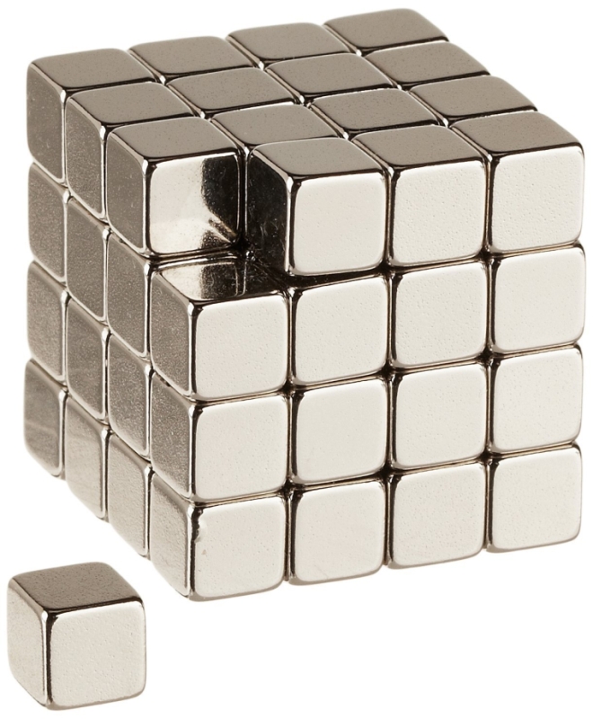 64 Neodymium Rare Earth Magnets 14 Inch Cube N48