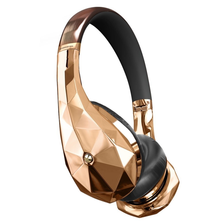 DiamondZ Rose Gold On-Ear Headphones