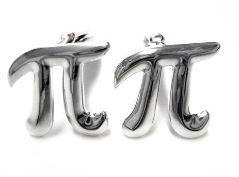 Mathematical Pi Symbol Cufflinks