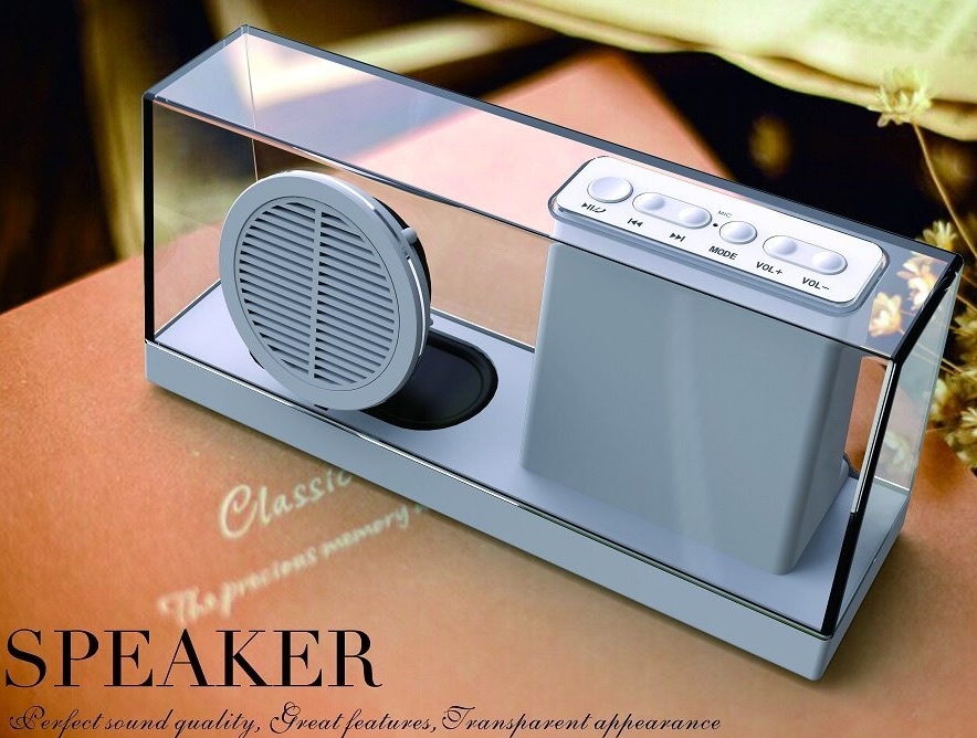 Portable Bluetooth Stereo Speaker with Enhanced Bass Resonator