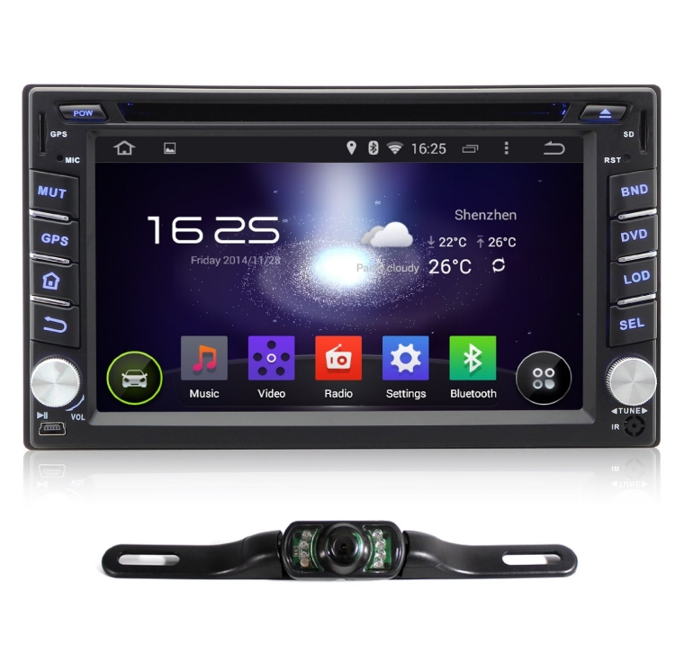 Pumpkin 6.2 inch Android 4.4.4 KitKat Double Din In Dash Capacitive HD Multi-touch Screen Car