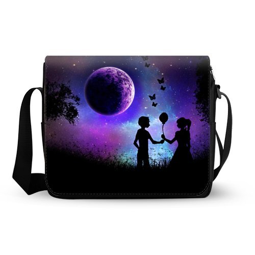 Romantic Under Full Moon Messenger Bag