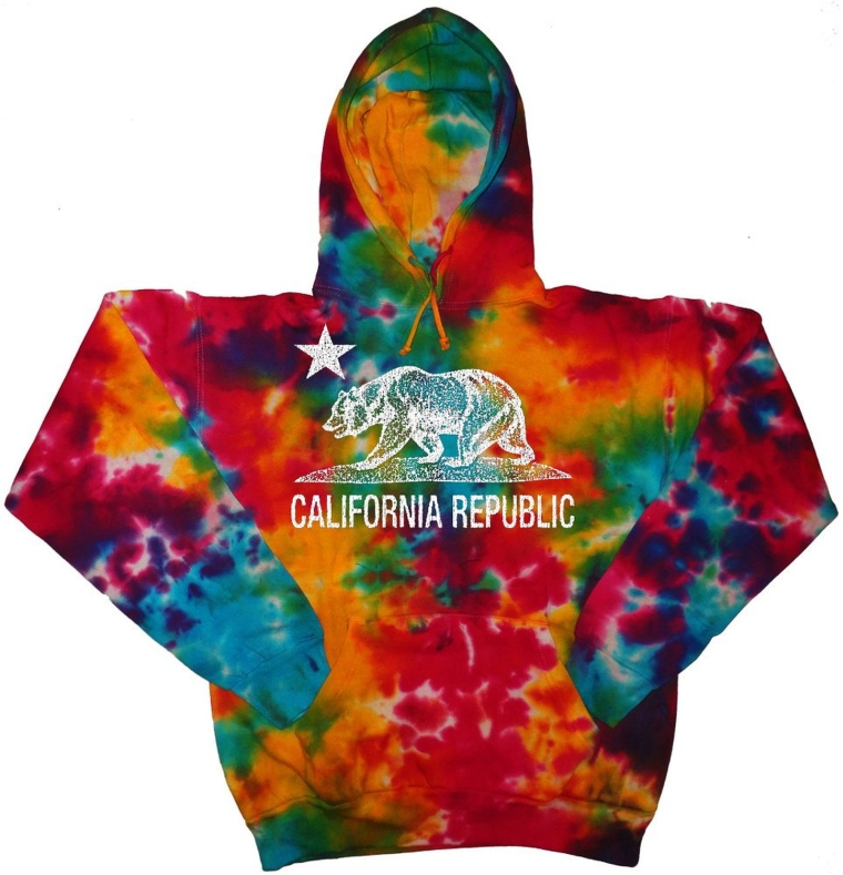Tie Dye Hoodie California bear sweatshirt