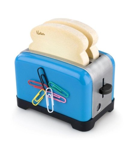 Toaster Design Sticky Notes & Sharpener Desk Accessory