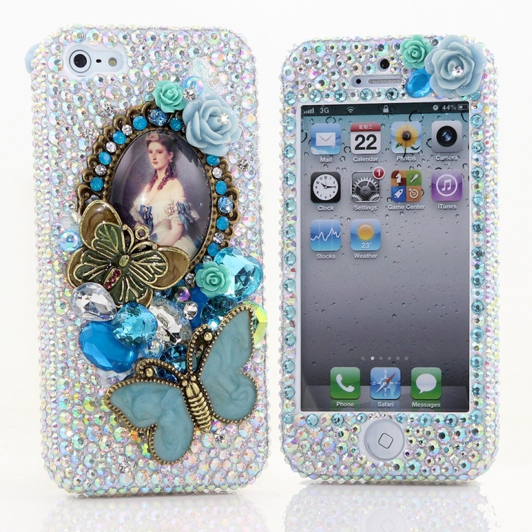 3D Luxury Bling iphone 6 (4.7) Case Cover Faceplate Swarovski Crystals