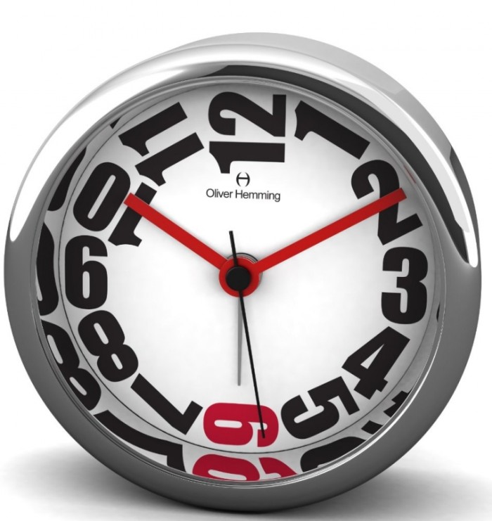 “Desire” Collection Chrome Steel Alarm Clock
