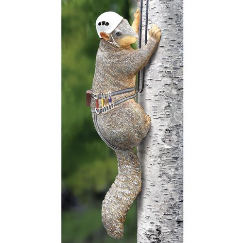 Outdoor Handpainted Squirrel Tree Climber