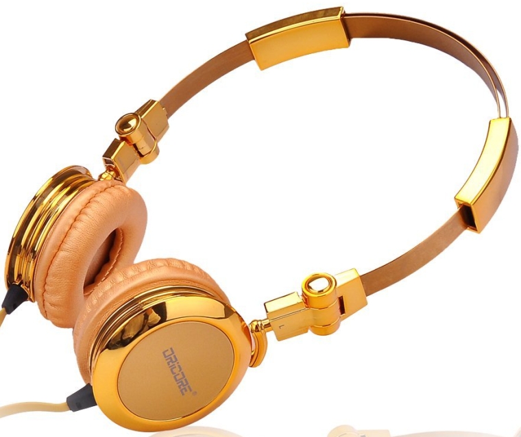 Stretchable Foldable Gold-plated Stereo Headset