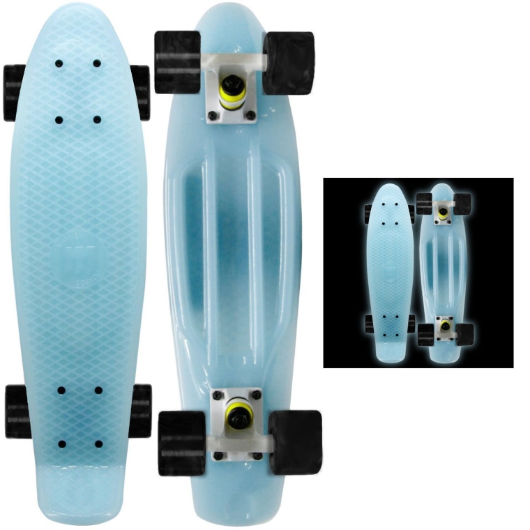 Blue Glow in the Dark Skateboard