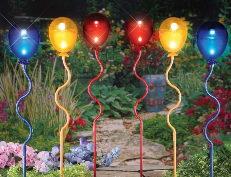 Solar Lighted Balloon Garden Stakes
