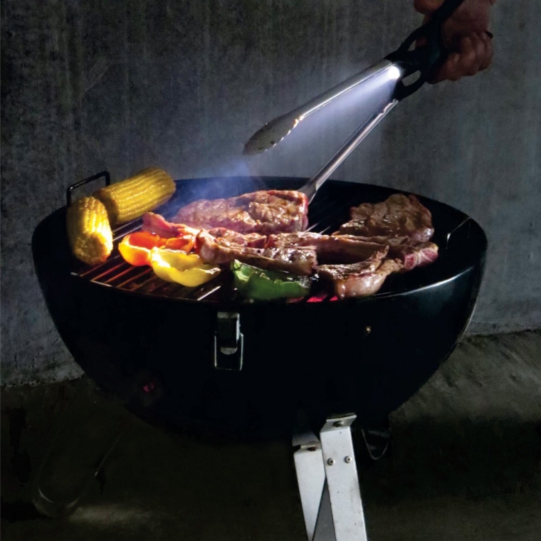 Tonglite LX-X1000 Stainless Steel Year Round Barbecue Tongs with warm white LED Light dishwasher safe