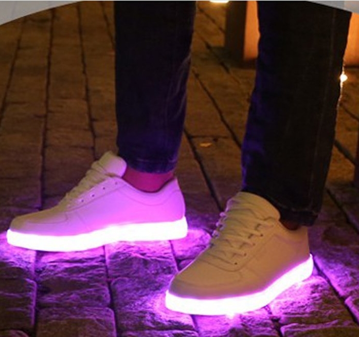 USB Charging LED Lighted Luminous Couple Casual Shoes Women's LED Shoes LED Sneakers