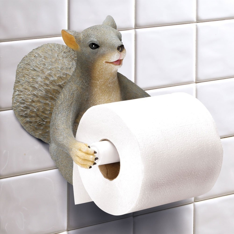 Squirrel Wall Mount Toilet Paper Roll Holder