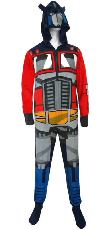 Transformers Optimus Prime Adult One-Piece Hooded Pajama