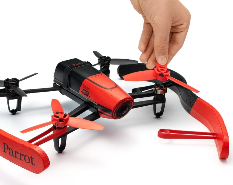 Parrot Bebop Drone 1400 megapixel quad Copter with a fish-eye lens camera