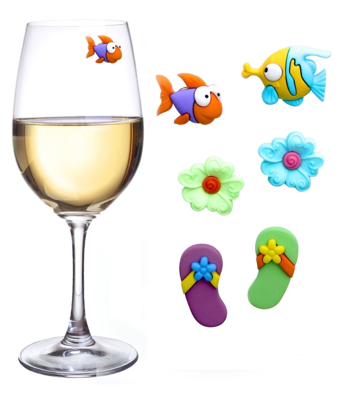 Tropical Paradise Magnetic Wine Charms