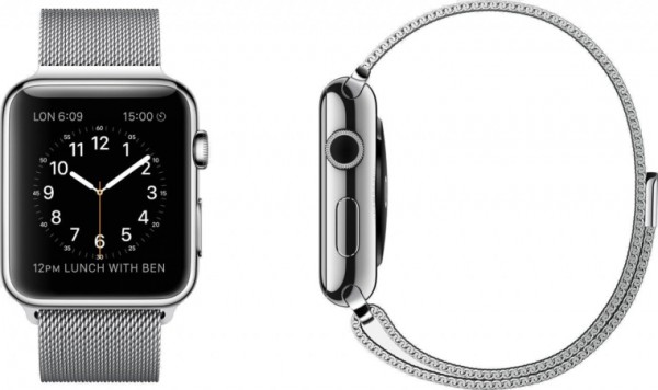 apple watch stainless steel case with milanese loop 44mm