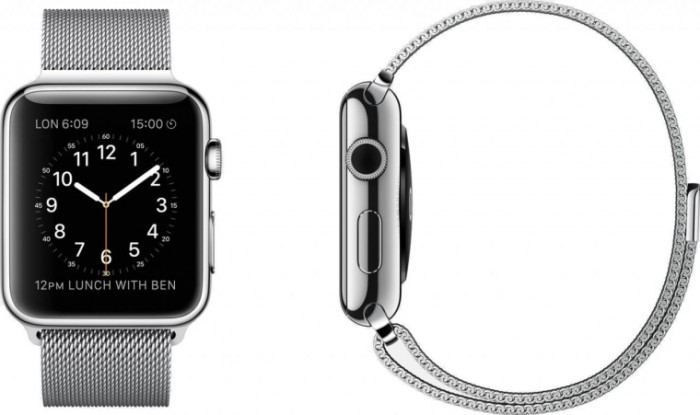 apple watch 4 stainless steel case with milanese loop