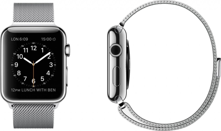 Apple Watch 42mm Stainless Steel Case with Milanese Loop