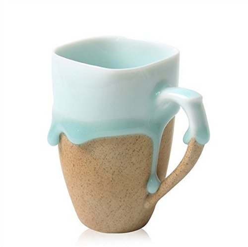 Handcraft Ceramic Glazed Cup Natural Stream-out Glaze