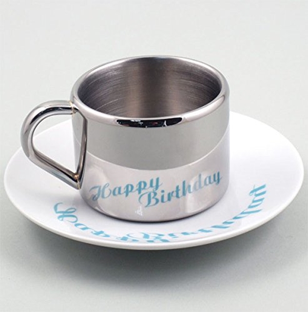 His Her Love Shadow Coffee Mug Cup and Saucer Set