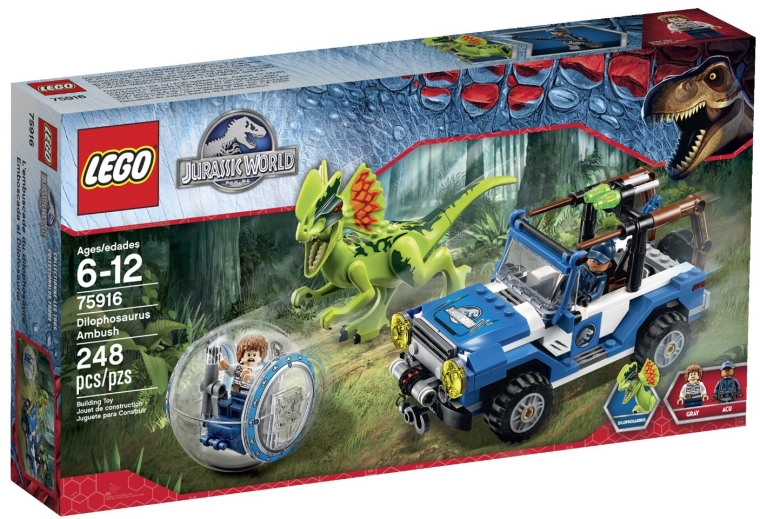 LEGO Jurassic World Dilophosaurus Ambush 75916 Building Kit