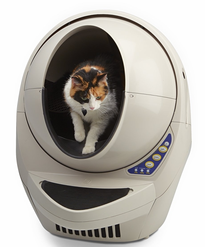 top entry automatic litter box