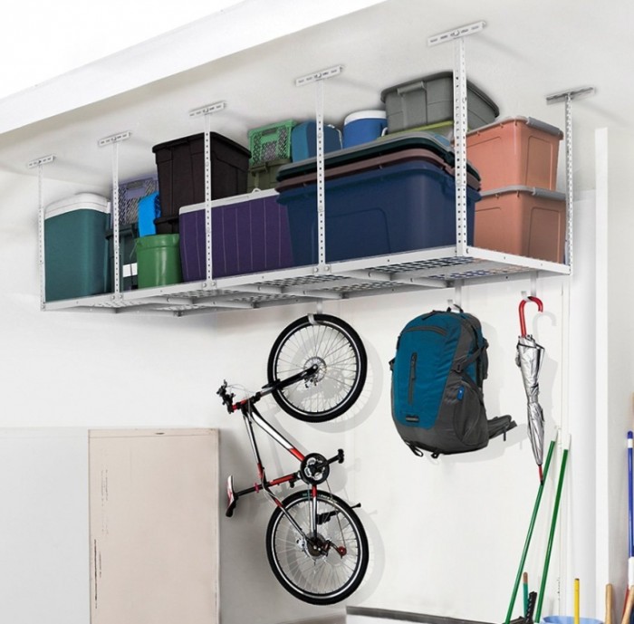 Heavy Duty Overhead Garage Adjustable Ceiling Storage Rack