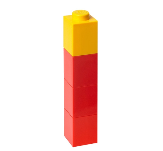 LEGO Red Drinking Bottle with Yellow Lid