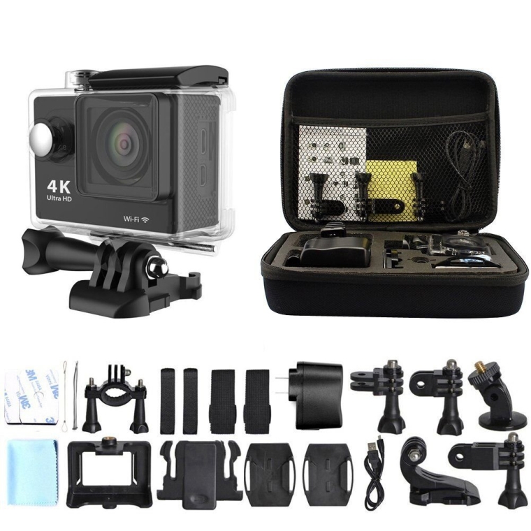 iEazy WIFI 4K Ultra HD Sports Camera 2.0' Screen Waterproof 170°Degree Ultra-wide Angle Lens