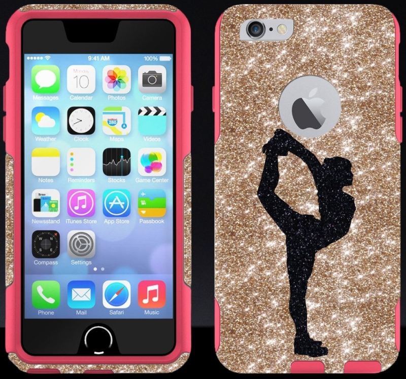 4.7 iPhone 6 Glitter Black Cheerleader Scorpion GoldPink