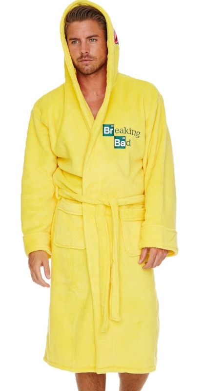 Breaking Bad 'Cooksuit' Yellow Hooded 100%Polyester One Size Bathrobe