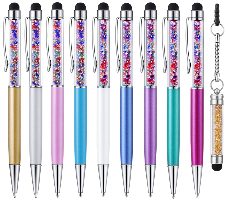 Crystal Colorful Stylus Pen and Ballpoint for Touch Screen