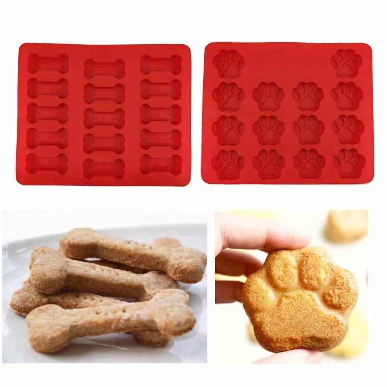Puppy Paws andBones Silicone Baking Molds-Pan-Ice Trays
