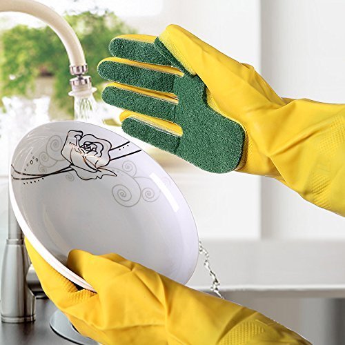 Upmagic Reusable Kitchen Cleaning Gloves Sponge Fingers