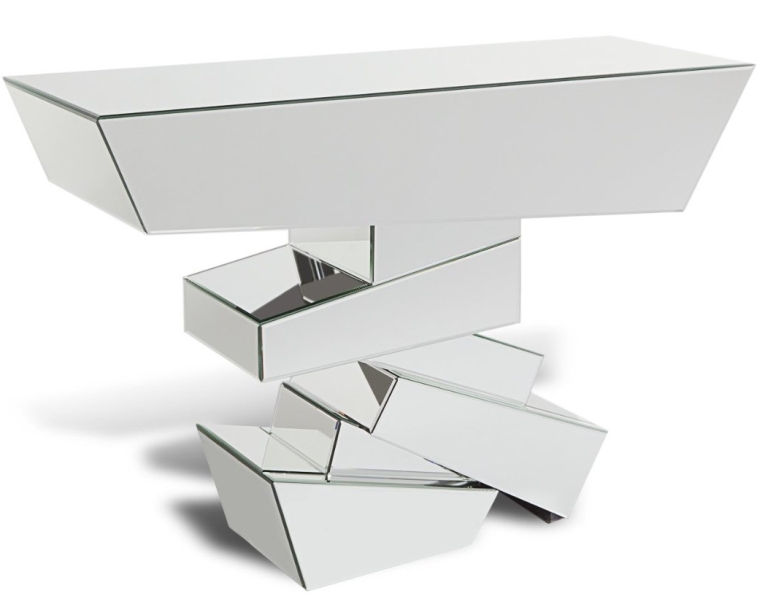 Glass Mirrored Console Table
