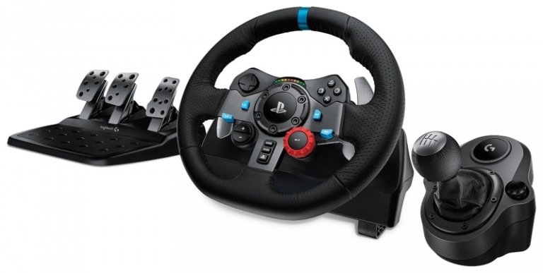 Logitech G29 Driving Force Race Wheel + Logitech G Driving Force ...