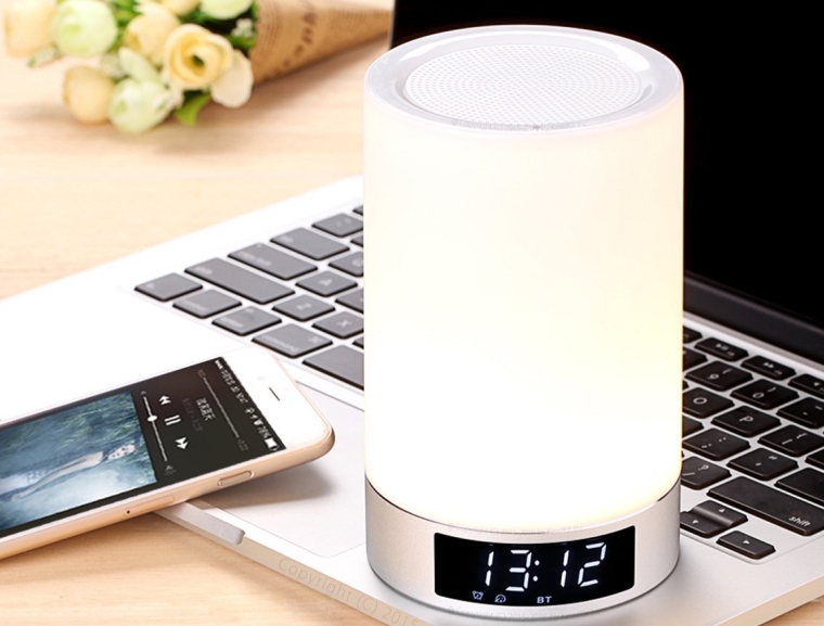 Portable LED touch Lamp Stereo Bluetooth 4.0 Speaker with Color Change Mode