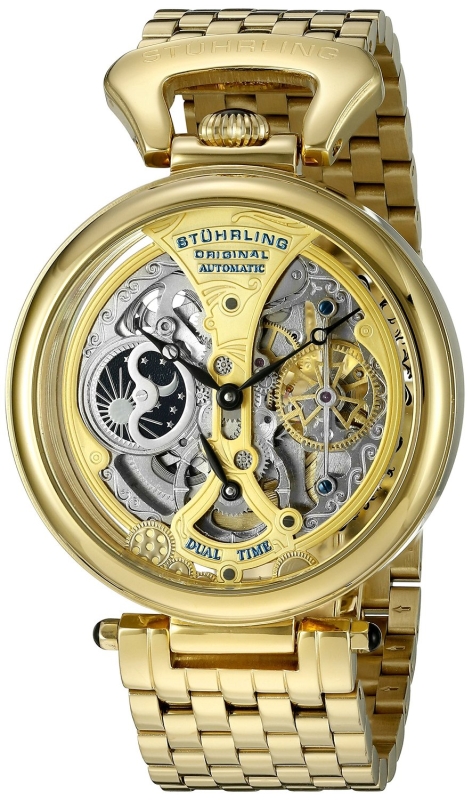 Stuhrling Original Men's 797.02 Legacy Analog Display Automatic Self Wind Gold Watch