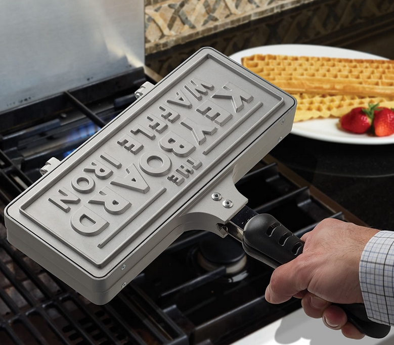 The Eat Your Words Waffle Iron.