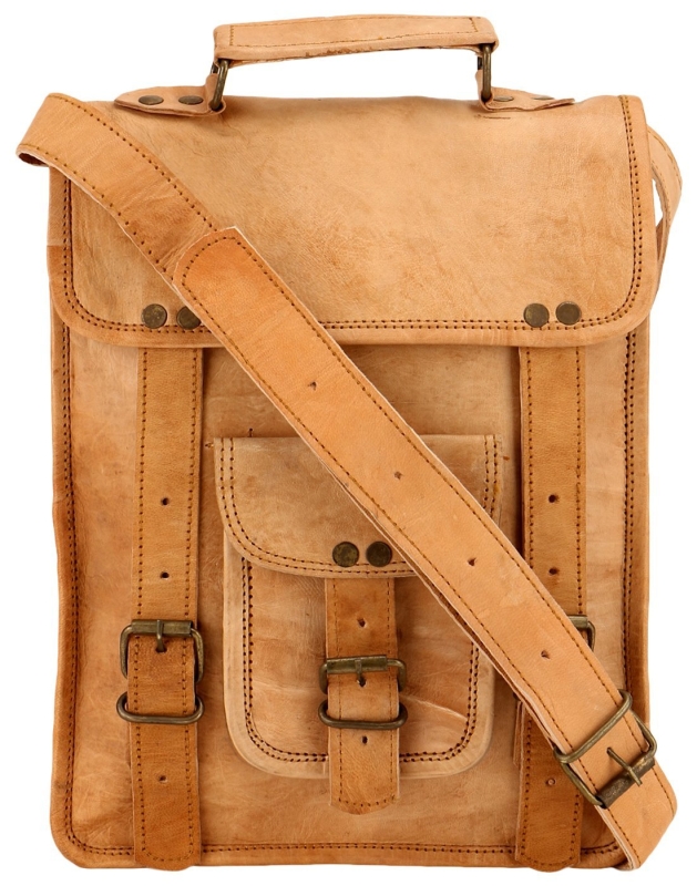 Vintage Fresh Leather Laptop Backpack Messenger Bag