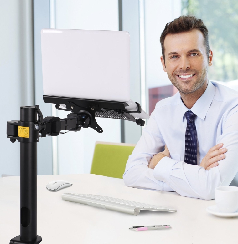 2-in-1 Laptop Desk Monitor Stand Mounts