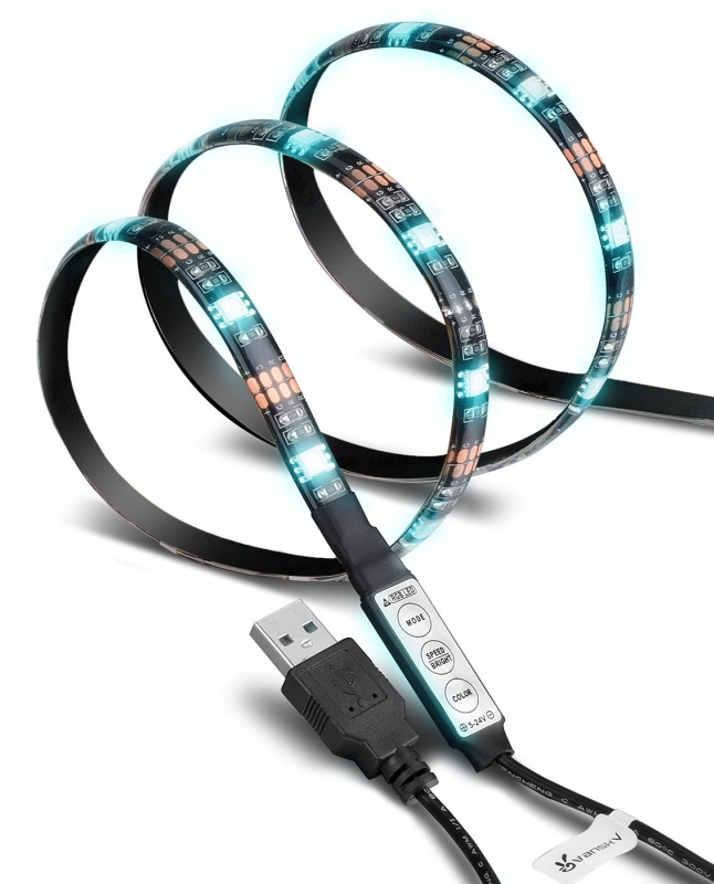 Bias Lighting for HDTV USB LED Strip Multi Color RGB LED Neon Accent Lighting System Kit