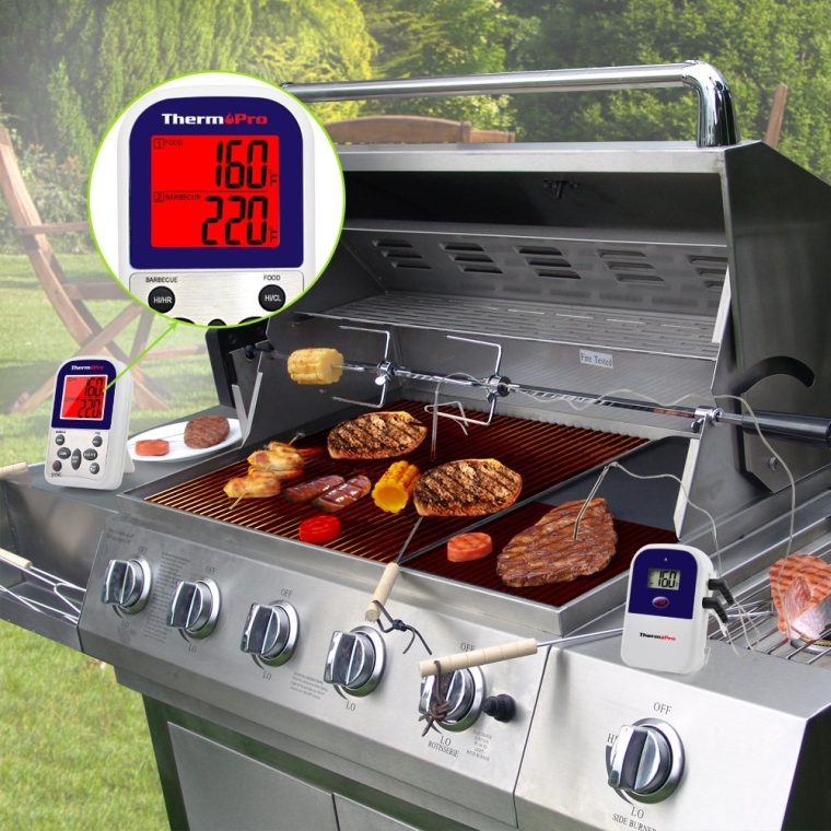 Digital Wireless Remote Kitchen Cooking Food Meat Thermometer with Timer